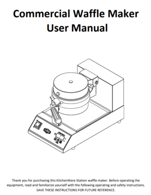 waffle maker user manual