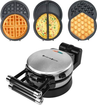 Health and Home 3-in-1 waffle, omelet, and egg waffle maker