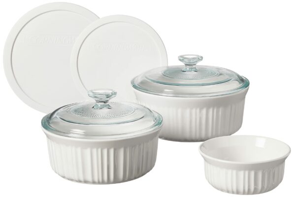 CorningWare French White 7-Pc Ceramic Bakeware Set